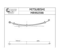 Molla a balestra TES MR9925980019 Z/T