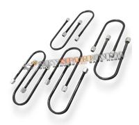 Molla a foglia sospensione corona bullone a U clip set di 8 compatibili con W...
