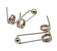 Molla a Forma di V, 2 Pezzi 24-30mm Sostituzione del Ferro Arricciacapelli Molla di torsione a Doppio Ritorno Accessori for Asta Arricciacapelli Diametro del Filo 1,2 mm (Color : Metallic, Size : 26mm