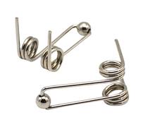 Molla a Forma di V, 2 Pezzi Diametro del Filo 1,2 mm Parte di Ricambio del Ferro Arricciacapelli Molla di torsione a Doppio Ritorno Accessori for Asta Arricciacapelli (Color : Metallic, Size : 28mm) (