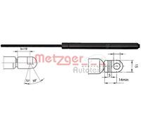 METZGER 2110368 Ammortizatore pneumatico, Cofano bagagli / vano carico