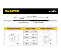 Molla a gas, cofano MONROE MaxLift MONROE ML6254