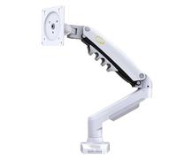 Molla a gas da tavolo F80 Supporto for monitor LCD LED da 17-30 pollici Braccio di montaggio Supporto for monitor completamente dinamico Cuscinetto 2-9 kg(White)