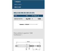 Molla a gas kg 200 350mm Pastore& Lombardi 082521457D