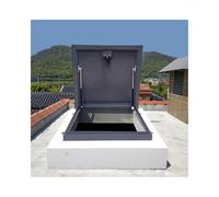 Molla a gas per tettoia, accesso alla ventilazione del lucernario per tetti, cantine e soffitte - Porta di sicurezza in acciaio con uscita di emergenza, dimensioni interne 50 x 50 cm
