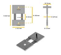 Molla a pendolo per orologi a pendolo, orologi da pare 15,5 x 7,8 x 0,07 - #303