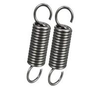 Molla a trazione con Doppio Gancio, Molla Acciaio, 2 Pezzi, Filo Diametro 2mm, OD 23mm, Libero Lunghezza 160mm