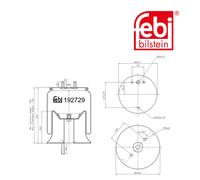Molla ad Aria Con Stahlkolben E Biella Pistone Adatto A per Ford Trucks