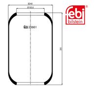 Molla ad Aria Senza Pistone Adatto A per Volvo, Kässbohrer Asse, Evobus, Agorà