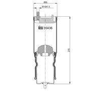 Molla ad aria, sospensione cabina FEBI BILSTEIN 35436