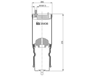 Molla ad aria, sospensione cabina FEBI BILSTEIN 35436