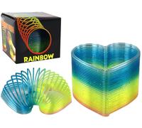 Molla arcobaleno scintillante a cuore 6 cm - antistress