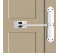 Molla Chiudiporta Automatico, Chiudi Porta a Molla, Regolabile Chiudiporta Automatico a Molla con Viti e Leva Regolazione, Regolabile Chiudi Porta per Porte Interne, Per casa e ufficio (L 1pc Bianco)