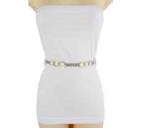 Molla Collezione Estiva Donna Metallo Argento Catena Oro Collegamento Cintura XS