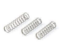 Molla Compressione, 0.8mm x 7mm x 30mm, 0.8mm Filo Diametro, 7mm OD, 30mm Libero Lunghezza, Acciaio inossidabile, 10 Pezzi