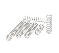 Molla Compressione, Acciaio inossidabile, 10 Pezzi, 0.8 mm Filo Diametro, 8 mm Diametro esterno, 20 mm Libero Lunghezza, Tono argento