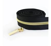 Molla di Compressione 2pc 2-10M 3# 5 Cerniere in nylon Nastro in borsa Zaino Cursore Cerniera Cappotto Giacca Zip Tira Kit di riparazione Accessori for cucire fai da te(WHITE,2Meters,No5)