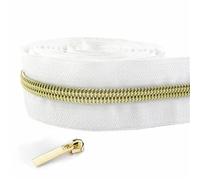 Molla di Compressione 2pc 2-10M 3# 5 Cerniere in nylon Nastro in borsa Zaino Cursore Cerniera Cappotto Giacca Zip Tira Kit di riparazione Accessori for cucire fai da te(Red,10Meters,Color-03)