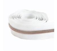 Molla di Compressione 2pc 2-10M 3# 5 Cerniere in nylon Nastro in borsa Zaino Cursore Cerniera Cappotto Giacca Zip Tira Kit di riparazione Accessori for cucire fai da te(Color 12,10Meters,No5)