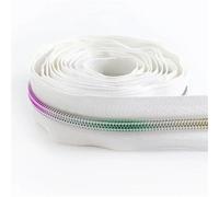 Molla di Compressione 2pc 2-10M 3# 5 Cerniere in nylon Nastro in borsa Zaino Cursore Cerniera Cappotto Giacca Zip Tira Kit di riparazione Accessori for cucire fai da te(Color3,5Meters,Color-03)