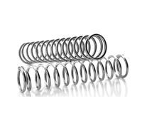 Molla di compressione filo 0,7mm Ø est. 7mm 60-100mm zincata bianca 10 | Molle di compressione in acciaio per molle zincate bianche, 10 pezzi, lunghezze(0.7 x 7 x 60mm)