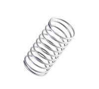 Molla di compressione in acciaio inox 316, Diametro filo 1mm Diametro esterno 10mm Lunghezza 15mm, 10 pezzi, Argento, 1x10x15mm