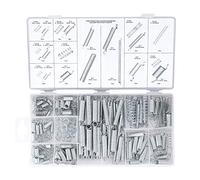 Molla di Compressione, Molle di Prolunga, Assortimento in Acciaio Metallo di Trazione, Tensione Pressione, Perni con Scatola di Immagazzinaggio - 200 Pz