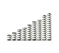 Molla di rilascio 65Mn Molla di pressione Molla compressa Diametro filo 0,6/0,7 mm, Diametro esterno 3-12 mm Molla di ritorno 10 pezzi(15mm (10Pcs),4mm,0.7mm)