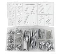 Molla di torsione dritta, utensili a molla, molle in acciaio, ferramenta elettrica, molle di estensione del tamburo, kit di ferramenta con assortimento di metallo, 200 pezzi/scatola