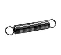 Molla estesa, diametro filo 0.8mm, diametro esterno 6mm, lunghezza libera 100mm Molla di tensione chiusa a doppio cerchio in acciaio per molle, 5pcs