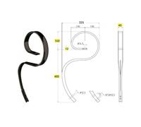 MOLLA FLEX PALL BIANCHI PER VIBROCOLTIVATORI 45X12 2 FORI INT.45MM SENZA VOMERE