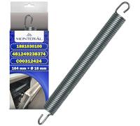 Molla Lavastoviglie Porta 164 mm x Ø 16 mm con Codice Originale 1881030100 per Beko per Blomberg 481249238374 C00312424 per Whirlpool - Garanzia 10 Anni - MONTERAL