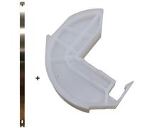 JCSPARES® - kit leva freno asta metallo scorrimento per porta lavastoviglie compatibile con Whirlpool (Kit Leva + Freno)