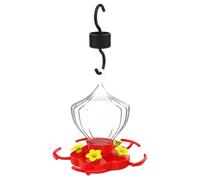 Molla per uccelli - Potenza esterna Colibri | Fine per uccelli con una grande 16 once con 5 fiori porte di alimentazione | Design a propulsione e formica