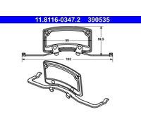 Molla pinza freno 11.8116-0347.2 ATE per VW PHAETON