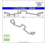 Molla Pinza freno ATE per AUDI ALLROAD A6