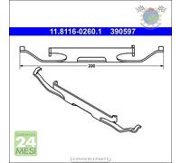 Molla Pinza freno ATE per AUDI TT A8 A4 BMW Z8 E52 4.9 VW PASSAT (3B6) (3B3) GO