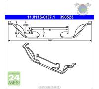 Molla Pinza freno ATE per BMW 8 E31 850 840 5 E39 540 535 520 M5