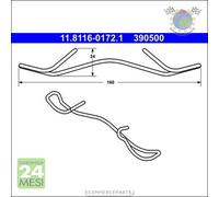 Molla Pinza freno ATE per MERCEDES SPRINTER 216 214 213 212 211 210 208 VW LT 2