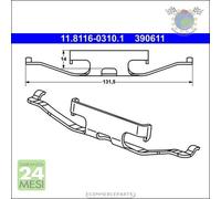 Molla Pinza freno ATE per VW TRANSPORTER CALIFORNIA MULTIVAN TOUAREG