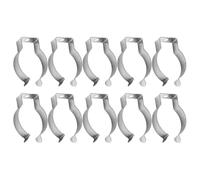 Molla Terry Clips Tool Rack, Morsetti di stoccaggio in acciaio al manganese | Queste dieci clip in spugna a molla in acciaio al manganese organizzano in modo efficiente gli strumenti per massimizzare lo