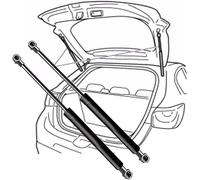 Molle a Gas Portellone Posteriore per Renault Megane CC Cabrio (Ez) 2010-2016, 2X Portellone Pistoncini Posteriore, Ammortizzatori Molla a Gas Portellone Bagagliaio per Auto