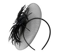 Molle a rete Big Flower Headband Party Donne Carnevale (nero, taglia unica)