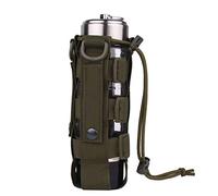 Molle, borsa per borraccia da 0,5 l e 2,5 l, tattico per bollitore, borsa con coulisse, per campeggio, escursionismo, caccia, alpinismo, corsa, viaggi, Colore: verde. (Verde)