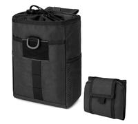 Molle, custodia pieghevole in tessuto Oxford, 15,9 x 8,1 x 24,9 cm, con tappo per cordino di blocco e tasca laterale, tasca aperta con coulisse per uso esterno