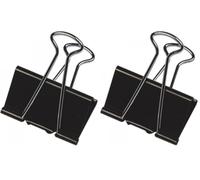 Molle Double Click Q-Connect Foldback nero 32 mm conf. da 10 - KF01284 (Confezione da 2)