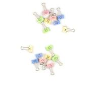Molle Fermacarte “Sorrisi” Clip Doppio Foldback Morsetti Fermafogli in Metallo Faccia Sorridente Colori Assortiti, per Office Home (32PZ X 19MM)