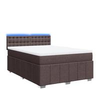 Molle insacchettate indipendenti con LED Integrato 140x200cm Marrone scuro
