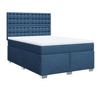 Molle Insacchettate Integrate Testiera Regolabile 140x190 cm Blu