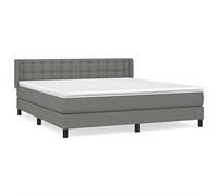 Molle insacchettate silenziose Testiera regolabile Grigio scuro 180x200 cm